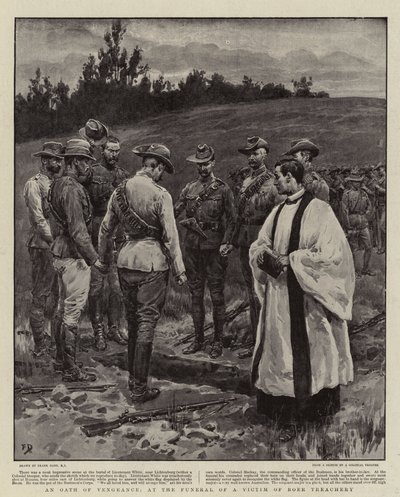 Een Eed van Wraak, bij de Begrafenis van een Slachtoffer van Boerenverraad door Frank Dadd